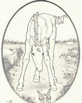 coloriage la licorne et la petite fee